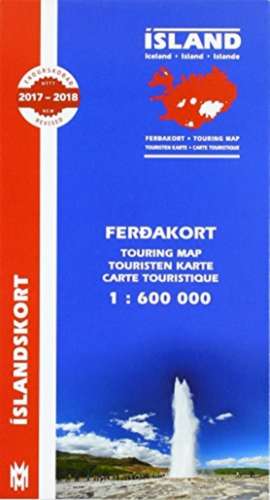 Island Touring Map 1 : 600 000. Ferdakort de H H Hansen