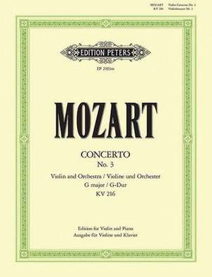 Violin Concerto No. 3 in G K216 (Edition for Violin and Piano) de Wolfgang Amadeus Mozart