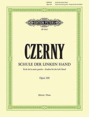 Studies for the Left Hand Op. 399 for Piano de Carl Czerny