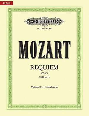 Requiem in D Minor K626 (Violoncello and Contrabass Part) de Wolfgang Amadeus Mozart