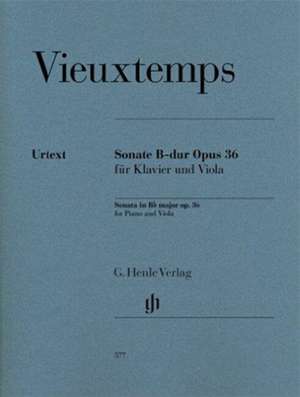 Sonate B-dur Opus 36 für Klavier und Viola de Henry Vieuxtemps