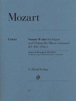 Sonate in B-dur KV 292 (196c) de Wolfgang Amadeus Mozart