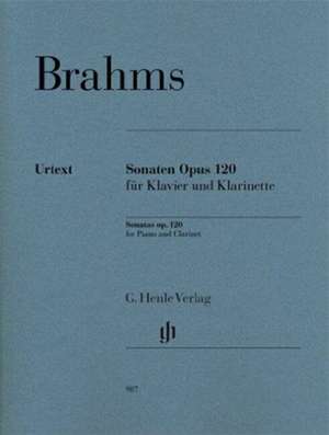 Sonaten op. 120 für Klavier und Klarinette de Johannes Brahms