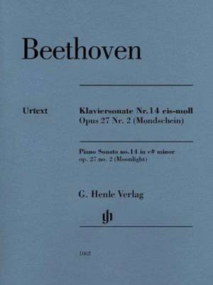 Klaviersonate Nr. 14 cis-moll Opus 27 Nr.2 (Mondschein) de Ludwig van Beethoven