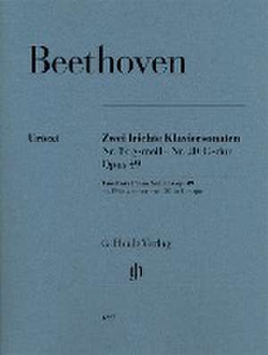 Two Easy Piano Sonatas no. 19 and no. 20 g minor and G major op. 49 no. 1 and no. 2 de Ludwig van Beethoven