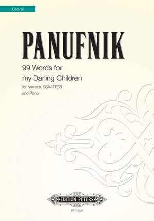 PANUFNIK , R: 99 WORDS FOR MY DARLING CHILDREN de ROXANNA PANUFNIK