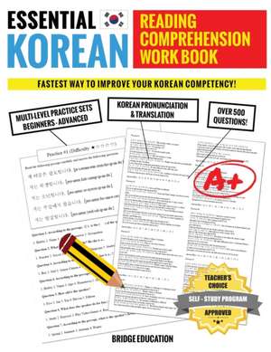 Essential Korean Reading Comprehension Workbook de Bridge Education