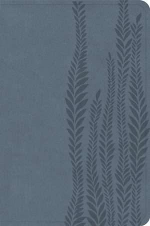 CSB Large Print Compact Reference Bible, Digital Study Edition, Slate Leathertouch de Csb Bibles By Holman