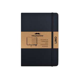 Moustachine Classic Linen Hardcover Black Lined Large de Moustachine