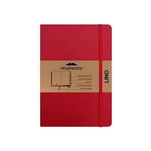 Moustachine Classic Linen Hardcover Classic Red Plain Medium de Moustachine