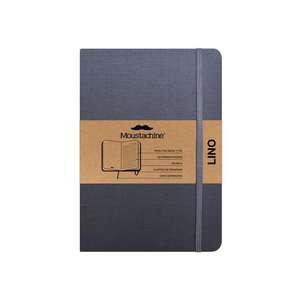 Moustachine Classic Linen Hardcover Grey Lined Medium de Moustachine