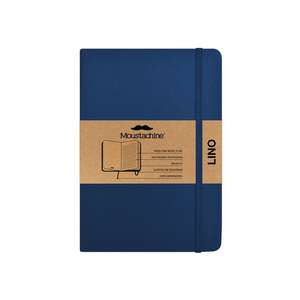 Moustachine Classic Linen Hardcover Dark Blue Lined Medium de Moustachine