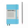 Agendă nedatată Leuchtturm Pocket (A6): Ice Blue, pagini cu pătrățele