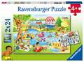 Ravensburger Kinderpuzzle - 05057 Freizeit am See - Puzzle für Kinder ab 4 Jahren, mit 2x24 Teilen