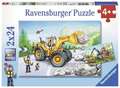 Bagger und Waldtraktor. Puzzle 2 x 24 Teile