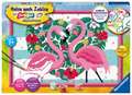 Ravensburger Malen nach Zahlen 28782 - Liebenswerte Flamingos - Kinder ab 7 Jahren