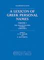 A Lexicon of Greek Personal Names: Volume I: The Aegean Islands, Cyprus, Cyrenaica