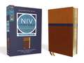 NIV Study Bible, Fully Revised Edition (Study Deeply. Believe Wholeheartedly.), Personal Size, Leathersoft, Brown/Blue, Red Letter, Comfort Print