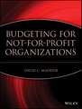 Budgeting for Not–for–Profit Organization