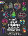 Stained Glass Christmas Ornament Coloring Book