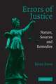 Errors of Justice: Nature, Sources and Remedies