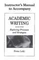 Academic Writing Instructor's Manual: Exploring Processes and Strategies