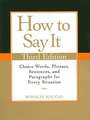 How to Say It, Third Edition