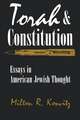 Torah and Constitution: Essays in American Jewish Thought