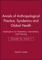 Annals of Anthropological Practice – Syndemics and Global Health – Implications for Prevention, Intervention, and Training