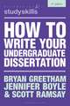 How to Write Your Undergraduate Dissertation