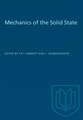 MECHANICS OF THE SOLID STATE