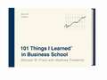 101 Things I Learned(r) in Business School (Second Edition)