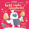 Yeti cooks spaghetti