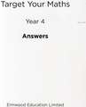 Target Your Maths Year 4 Answer Book