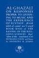 Al-Ghazali on Responses Proper to Listening to Music and the Experience of Ecstasy