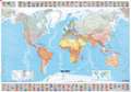 Michelin Welt 1 : 28 500 000. Poster-Karte mit Leiste. Plano. Deutsche Version