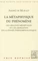 La Metaphysique Du Phenomene: Les Origines Medievales Et L'Elaboration de La Pensee Phenomenologique