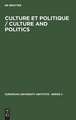 Culture et Politique / Culture and Politics