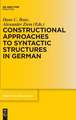 Constructional Approaches to Argument Structure in German