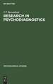 Research in Psychodiagnostics