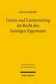 Lizenz Und Lizenzvertrag Im Recht Des Geistigen Eigentums: Kooperation