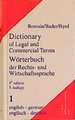 Wörterbuch der Rechts- und Wirtschaftssprache 1. Englisch - Deutsch