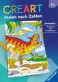 Ravensburger CreArt Malen nach Zahlen ab 7: Dinosaurier, Malbuch, 24 Motive