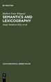 Semantics and Lexicography: Selected Studies (1976-1996)