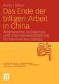 Das Ende der billigen Arbeit in China: Arbeitsrechte, Sozialschutz und Unternehmensförderung für informell Beschäftigte