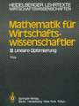 Mathematik für Wirtschaftswissenschaftler: III Lineare Optimierung