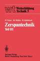 Zerspantechnik: Teil III: Schleifen, Honen, Verzahnverfahren, Zerspankennwerte, Wirtschaftlichkeit