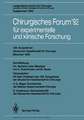 Chirurgisches Forum ’92 für experimentelle und klinische Forschung: 109. Kongreß der Deutschen Gesellschaft für Chirurgie, München, 21.–25. April 1992