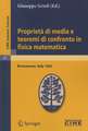 Proprietà di media e teoremi di confronto in fisica matematica: Lectures given at a Summer School of the Centro Internazionale Matematico Estivo (C.I.M.E.) held in Bressanone (Bolzano), Italy, June 30- July 9, 1963