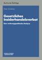 Gesetzliches Insiderhandelsverbot: Eine ordnungspolitische Analyse